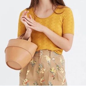 Madewell Pointelle Sweater Tee | Large